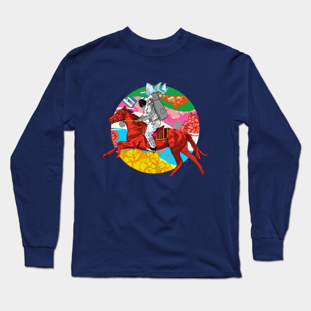 Psychedelic Space Journey Long Sleeve T-Shirt by rjartworks